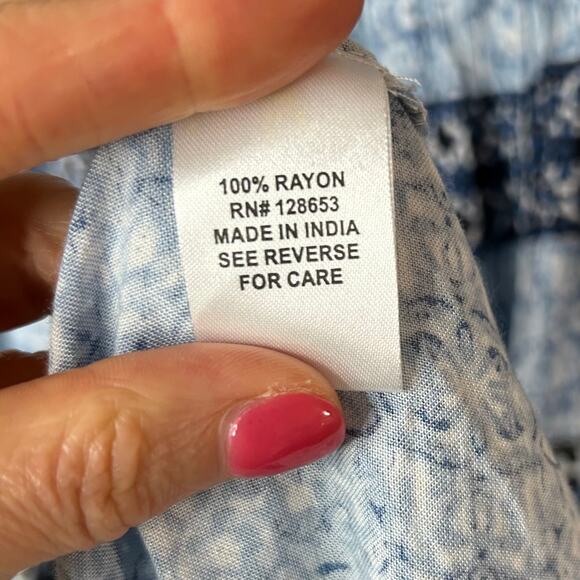 NWT Marina Blu Strapless Maxi Sundress Size XL Smocking - Picture 5 of 9